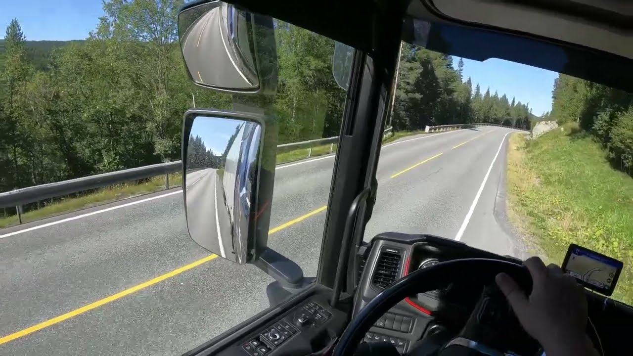 POV Driving Scania S580 V8  road E6, Norway