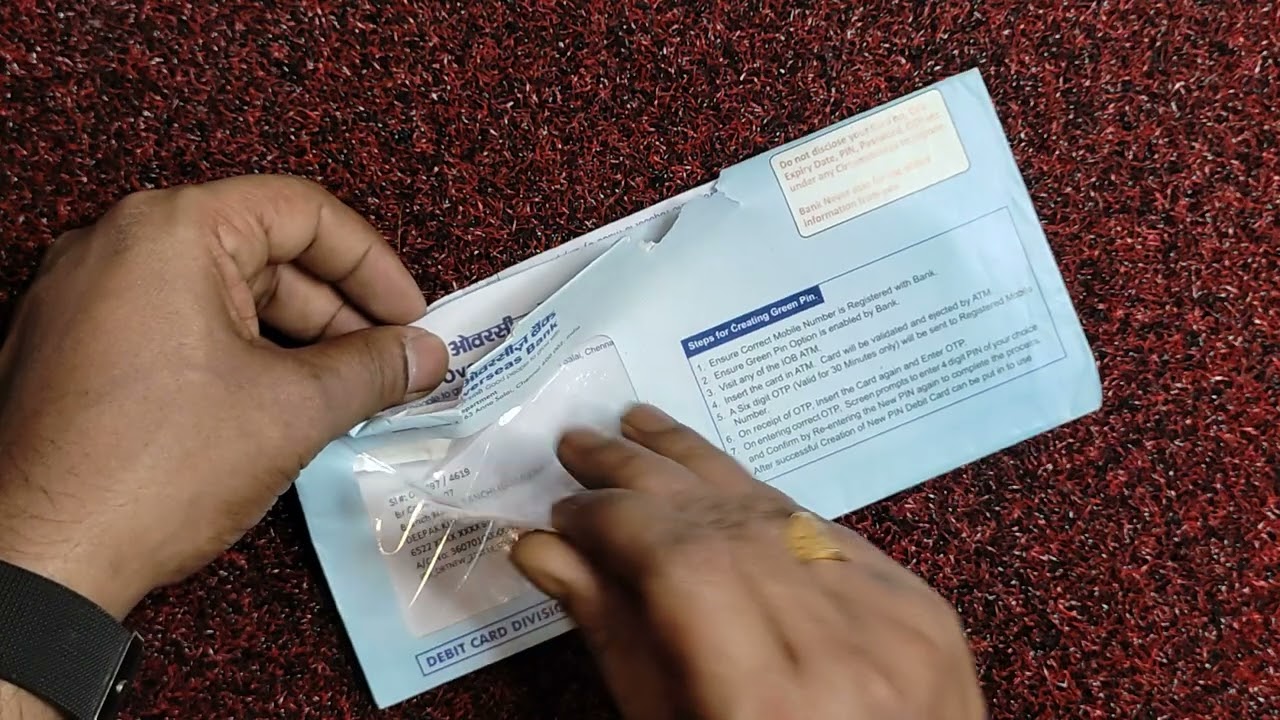 Indian Overseas Bank Welcome kit Debit Card Unboxing