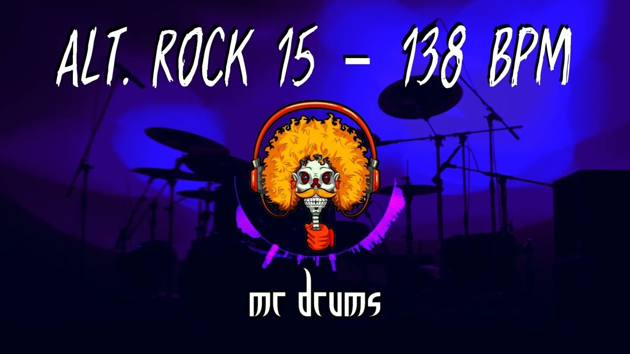 Alternative Rock 15 - 138 BPM | Backing Drums | Only drums