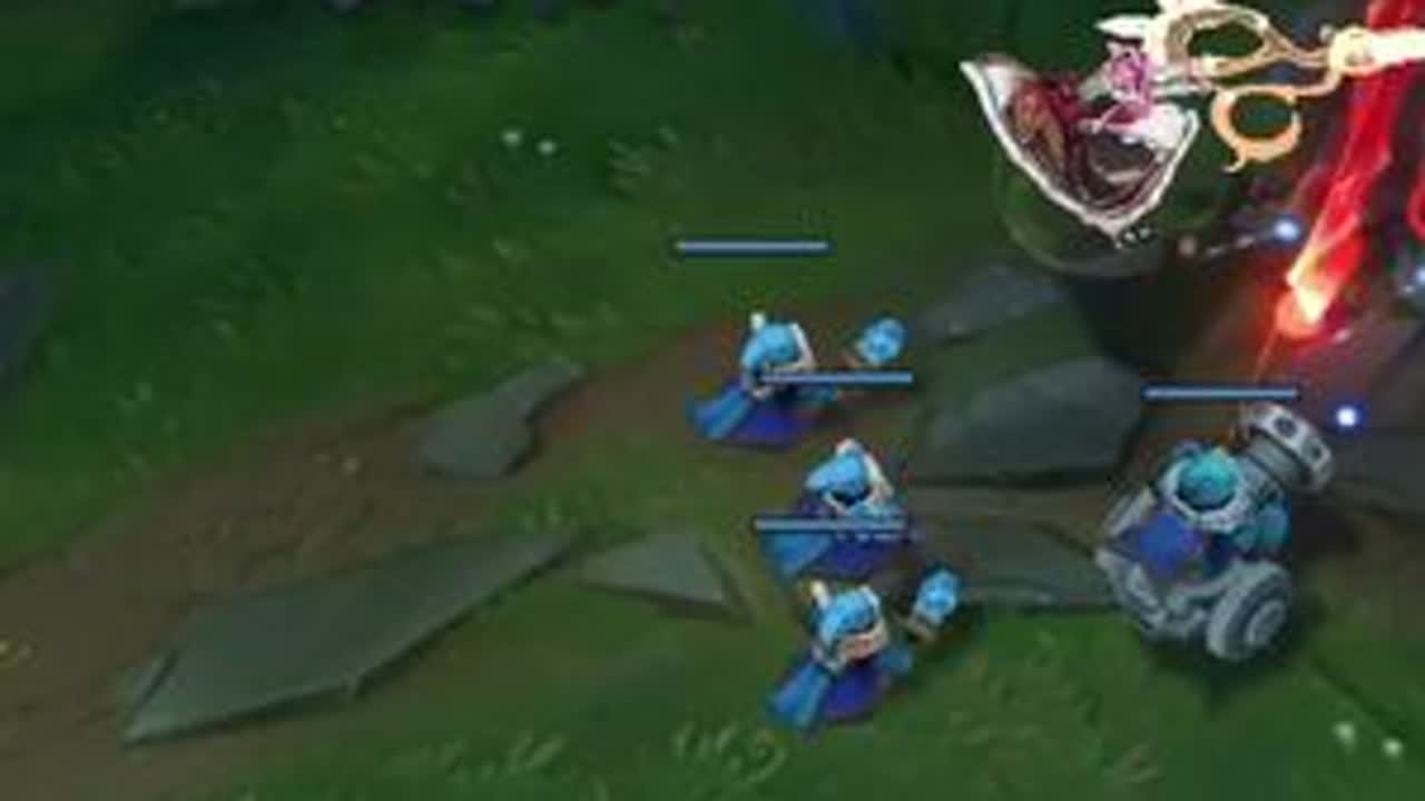 假如这是上版本剑魔那死的是不是就是格温了？#lol #英雄联盟 #超模 #上单 #灵罗娃娃格温