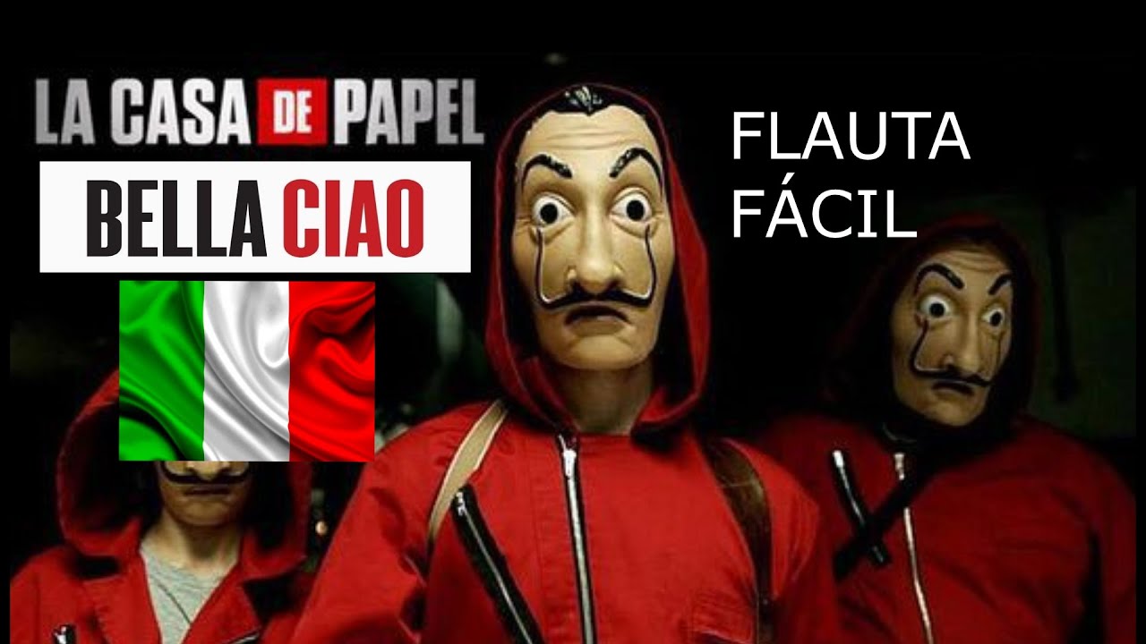 BELLA CIAO Flauta fácil. Tutorial con notas y partitura. Flauto.