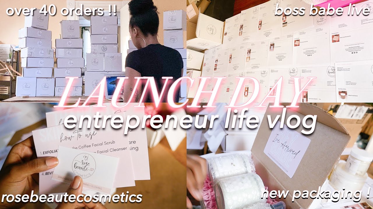 launch day of my business, entrepreneur life vlog, day in the life of a entrepreneur