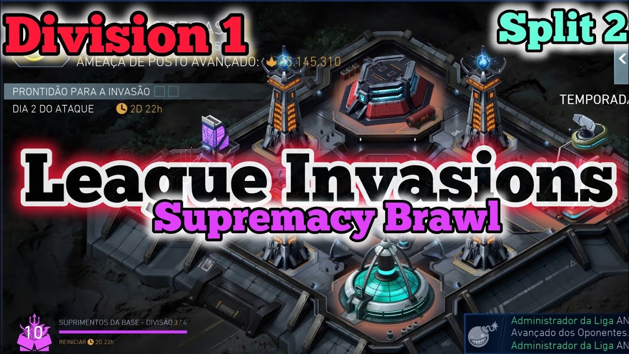 LEAGUE INVASIONS | DIVISION 1 | SPLIT 2 | SUPREMACY BRAWL | INJUSTICE 2 MOBILE 30/01 a 01/02/2026
