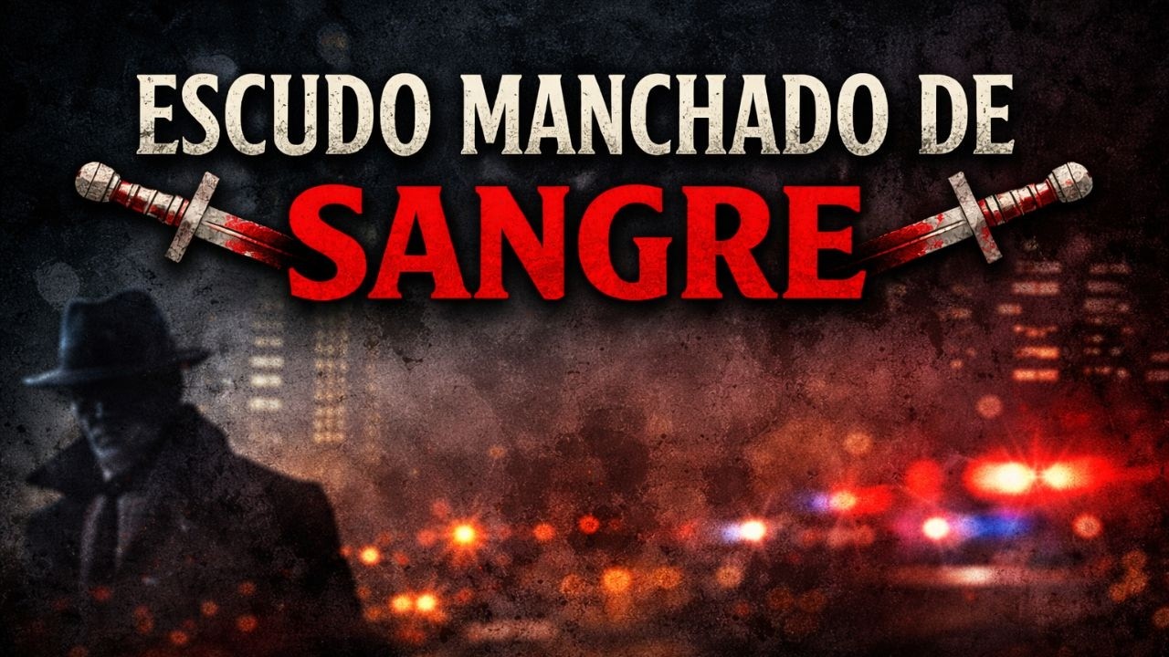 ESCUDO MANCHADO DE  SANGRE
