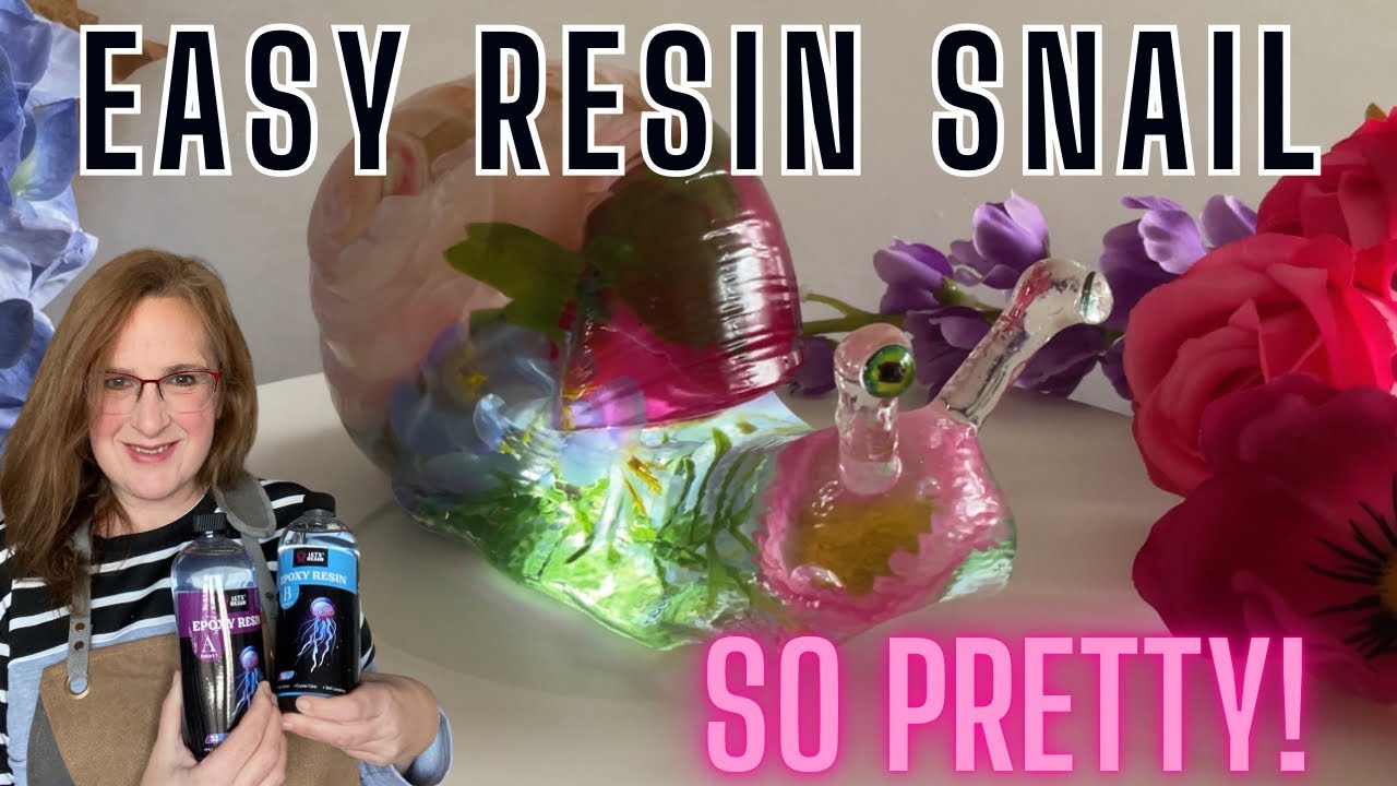 Beginners Resin Project - 🌺Flowery Resin Snail 🐌 with 