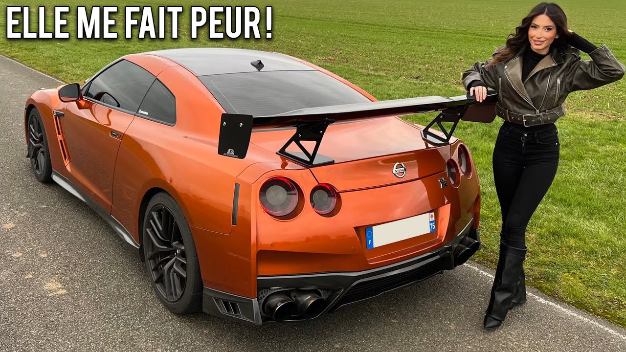ELLE RÉAGIT AUX 700 CHEVAUX DE MA NISSAN GTR😱 !! (ELLE HURLE)