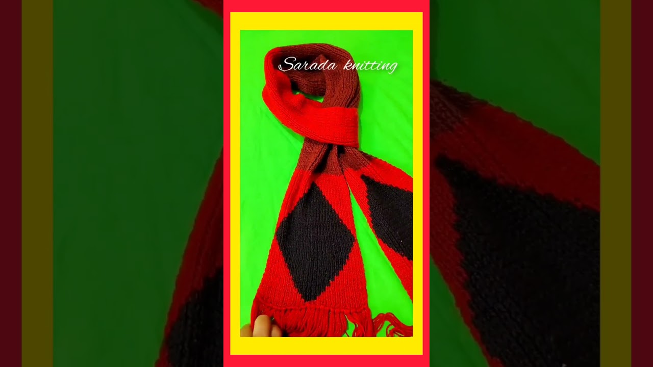 Reversible muffler knitting pattern trending design 