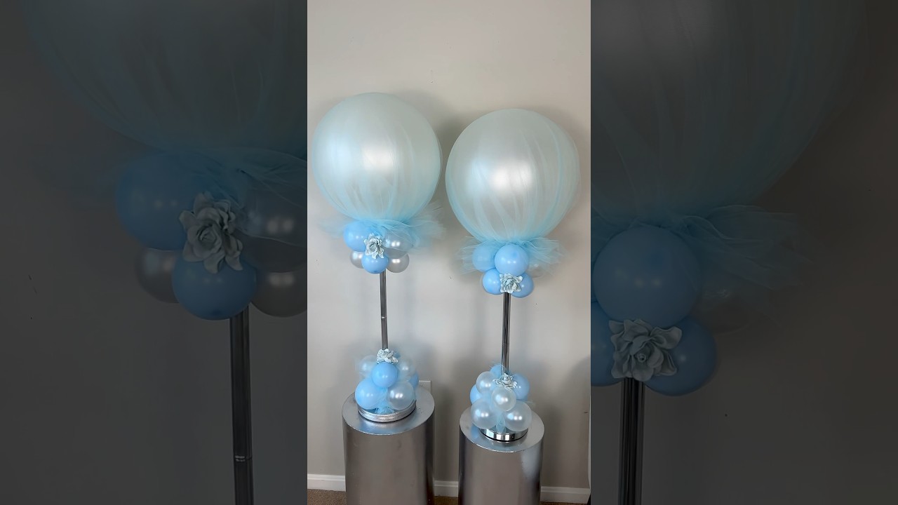 Cute Baby Shower Balloon Centerpiece Idea!
