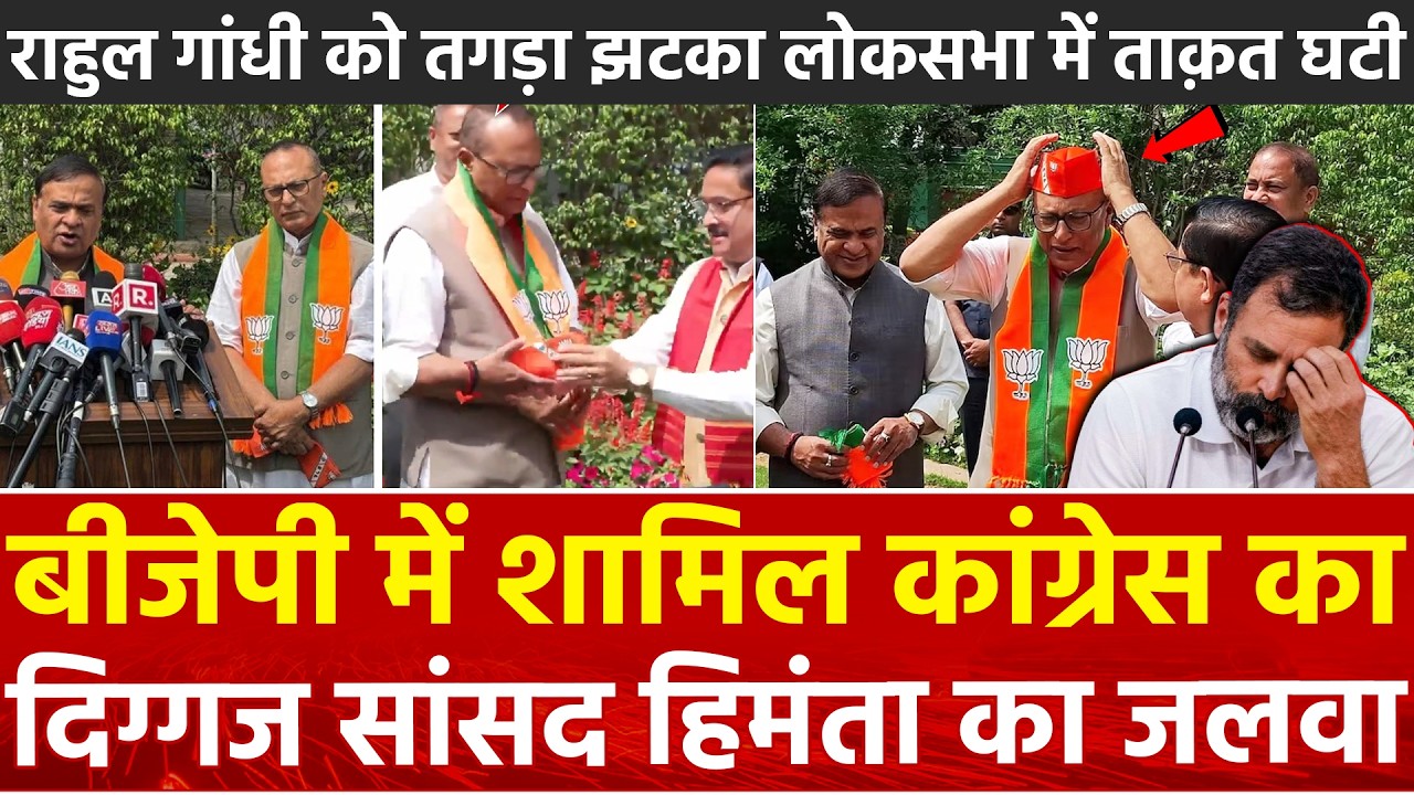 BJP में शामिल कांग्रेस का दिग्गज सांसद हिमंता का जलवा Rahul Gandhi को तगड़ा झटका लोकसभा में ताकत घटी