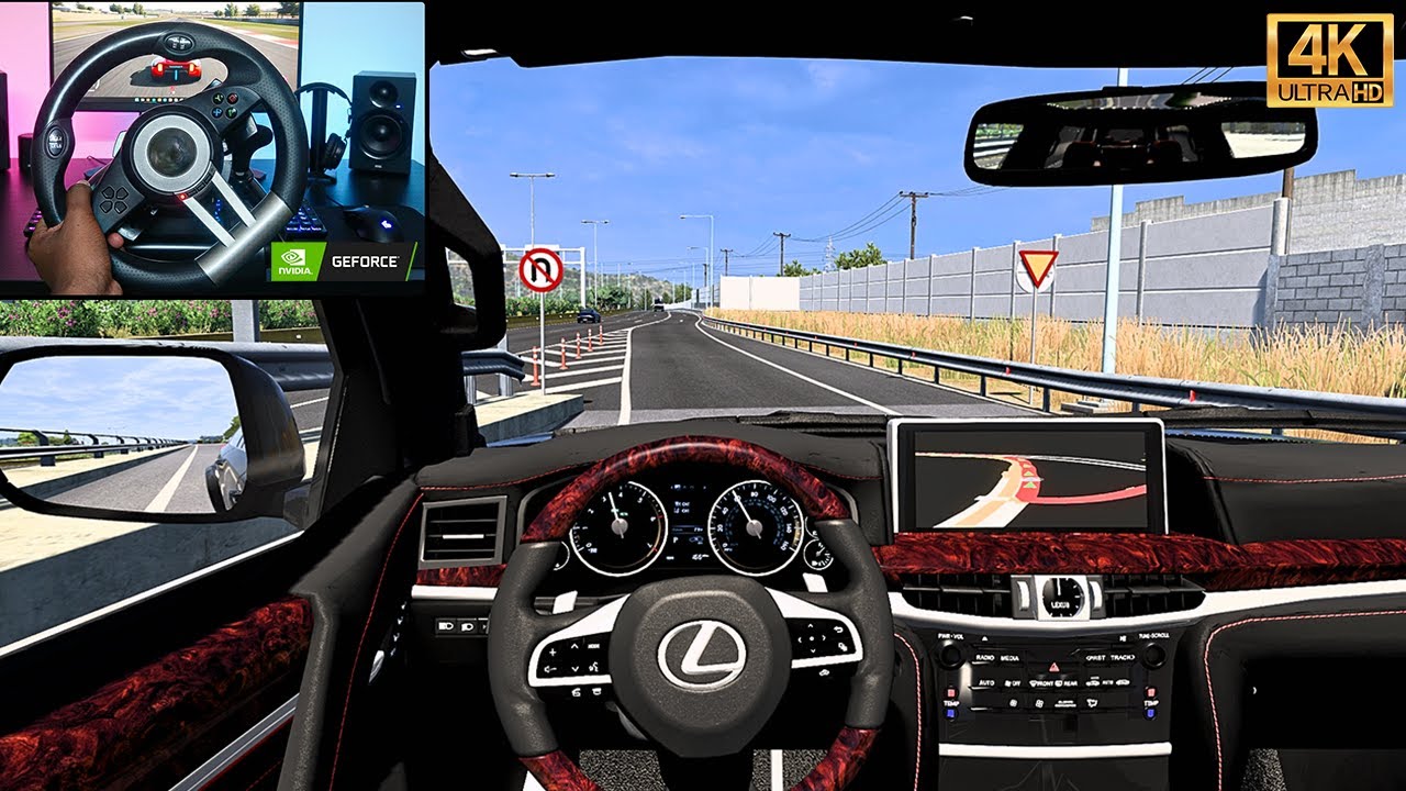 lexus LX 600 Driving View From interior | Gameplay | Euro Truck Simulator 2 - Steering Wheel