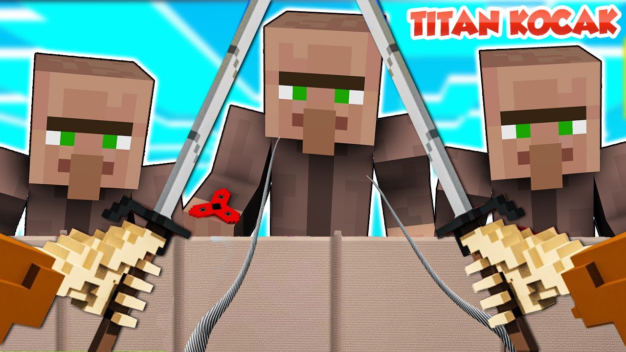 AKU LATIHAN BUAT MENGALAHKAN TITAN VILLAGER KOCAK !!!