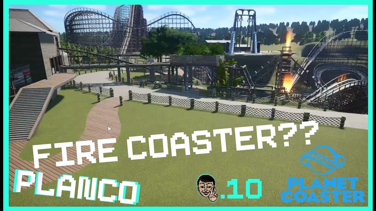 FIRE COASTER? FIRST COASTER THEMING!!  Planet Coaster .10