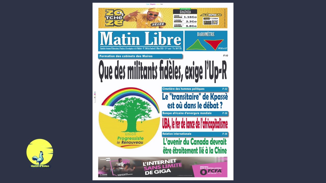 Analyse du 13 Mars 2026 sur Matin d'Eden