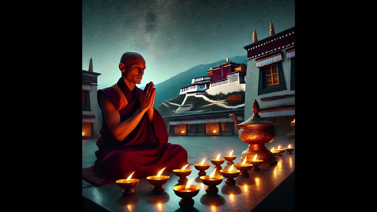 神聖的“甘丹安曲”（དོ་དགོང་བར་སྐོར།燃燈節 ）【唯色用AI製作的圖片】