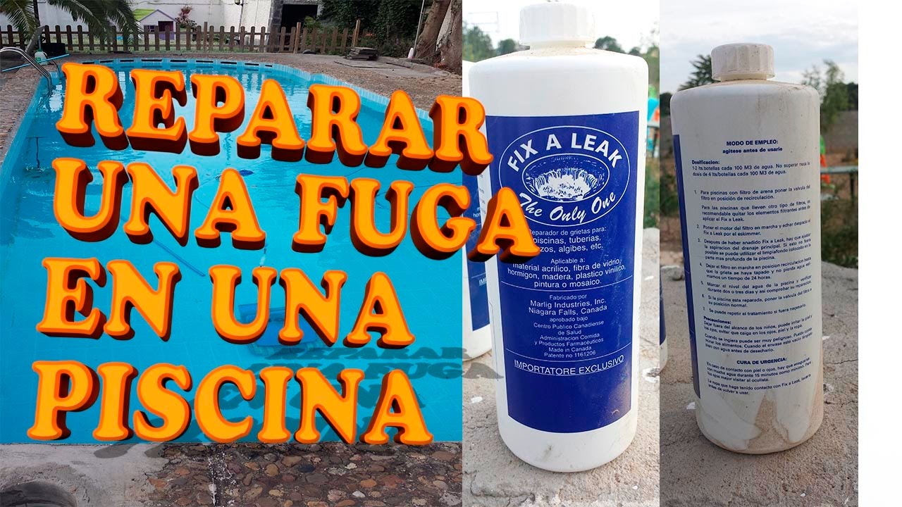 Reparar fuga indeterminada de piscina de hormigon. Bricolaje.