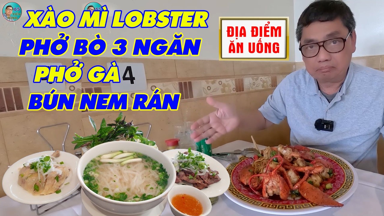Địa điểm ăn uống: Mì xào lobster, Phở 3 ngăn, Phở gà, Bún nem rán, DDAU2 #tienminh65 #minhngo