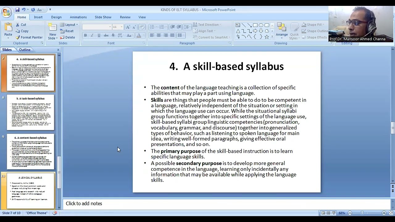 KINDS OF ELT SYLLABUS