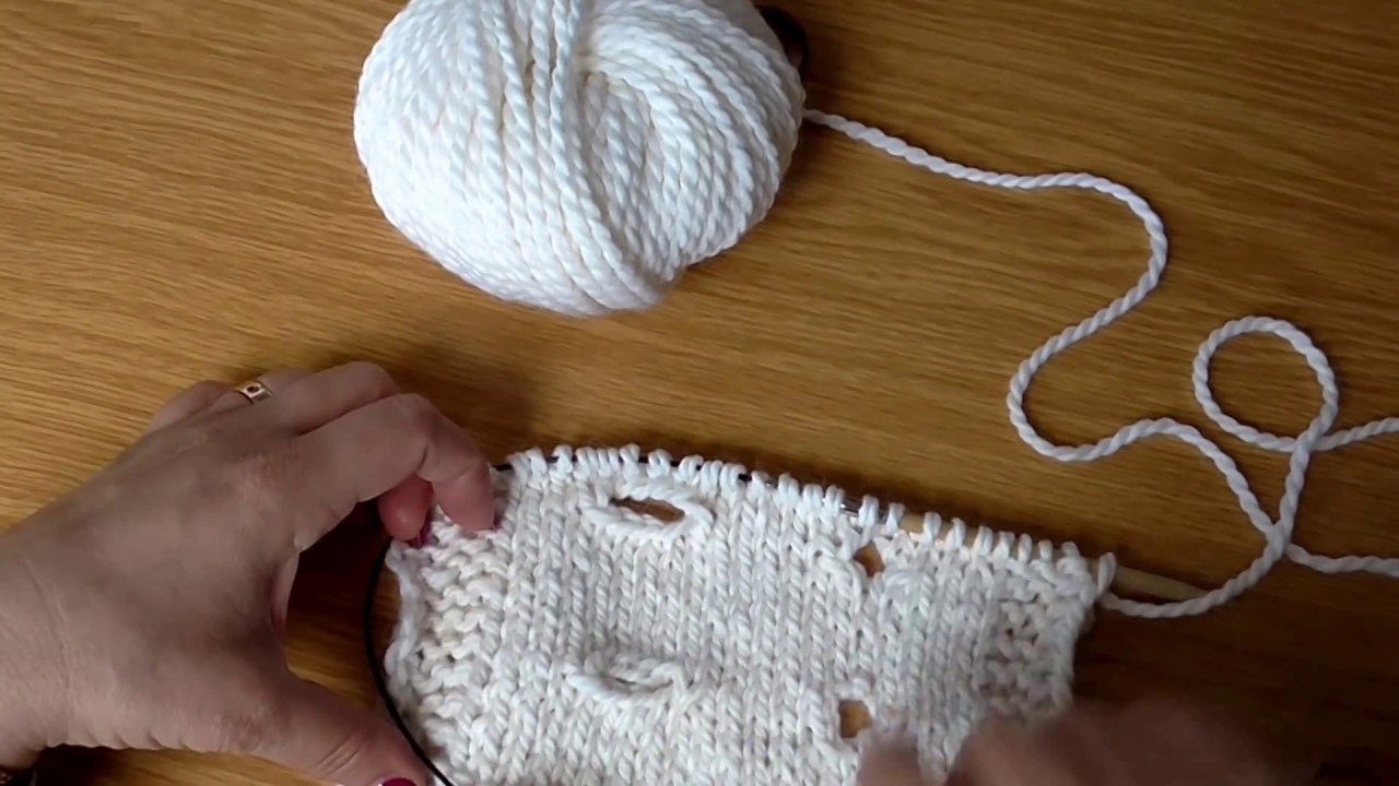 Škola pletení - knoflíkové dírky vyplétané