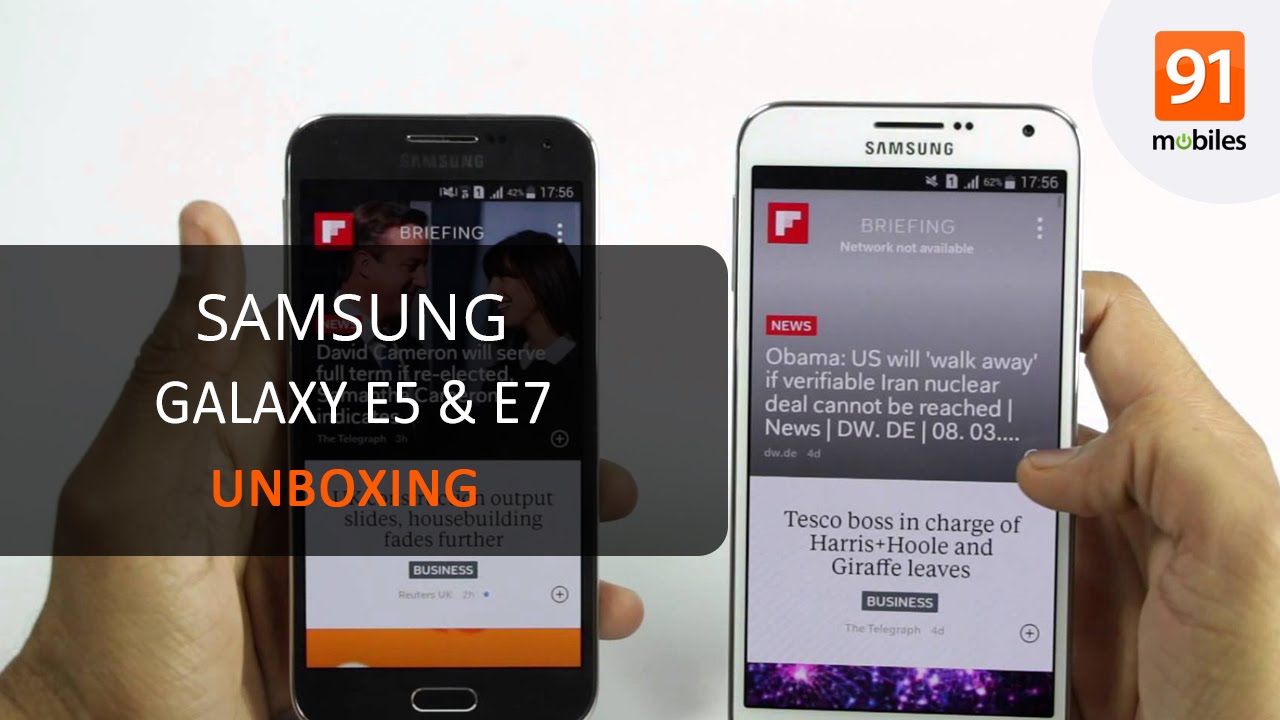 Samsung Galaxy E5 and E7: Unboxing | Hands on | Price