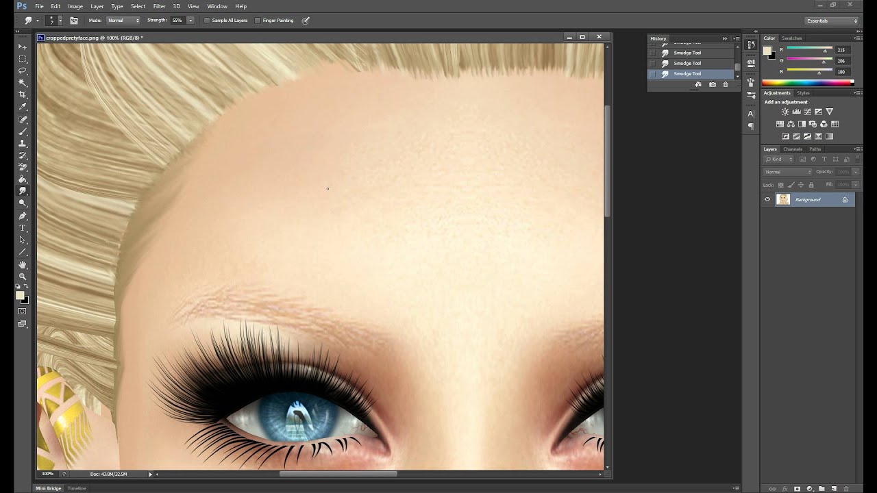 Tutorial: Fixing hard hair edges for Second Life photos