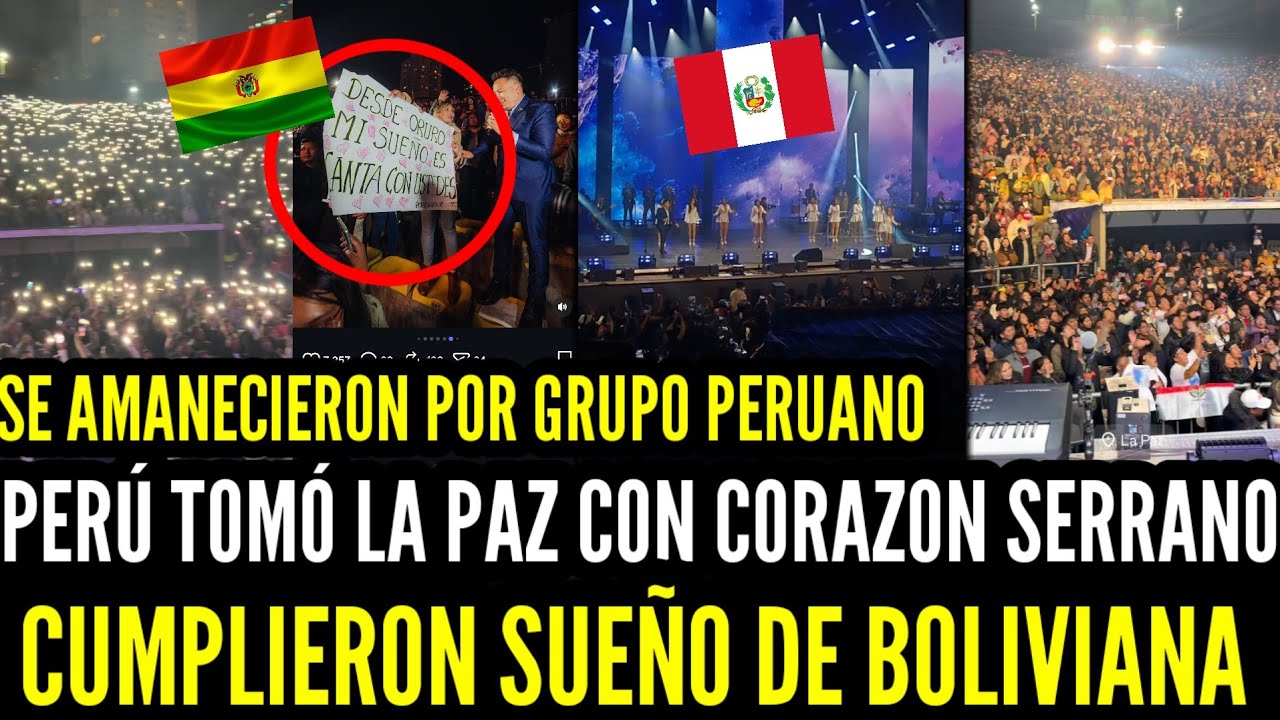 GRACIAS POR ELLOS PER&Uacute;!!🥹 Cientos de Bolivianos se Amanecen por ver a Grupo peruano en la PAZ 