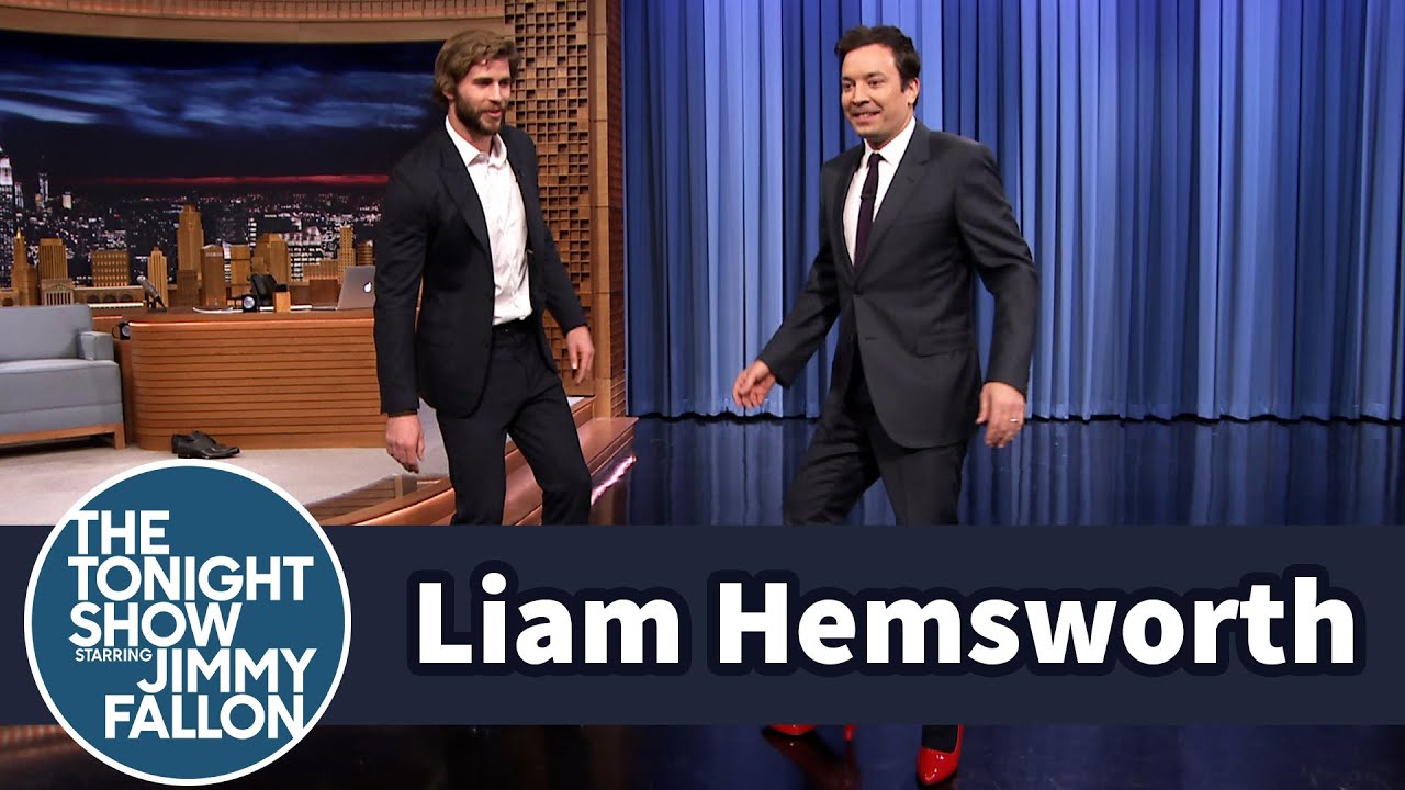 Liam Hemsworth and Jimmy Strut in High Heels