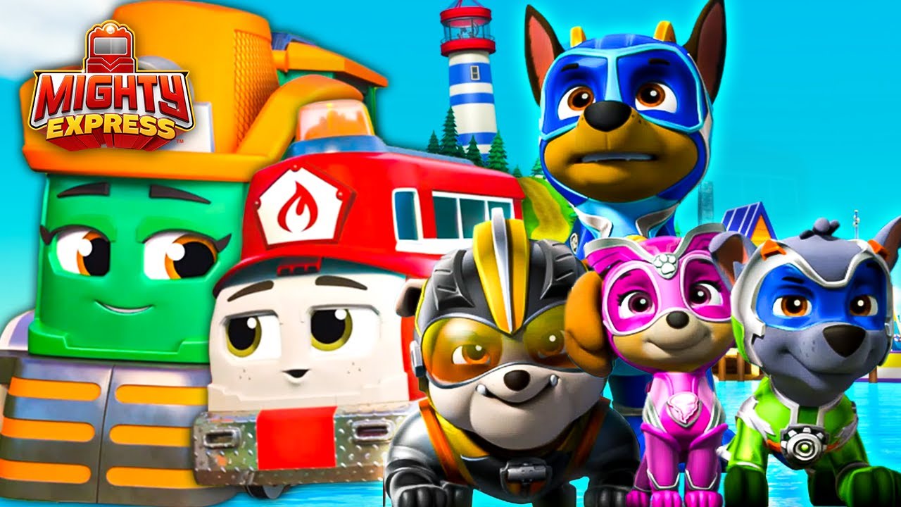 Mighty Express & Paw Patrol Teamwork Compilation! Mighty Express Official