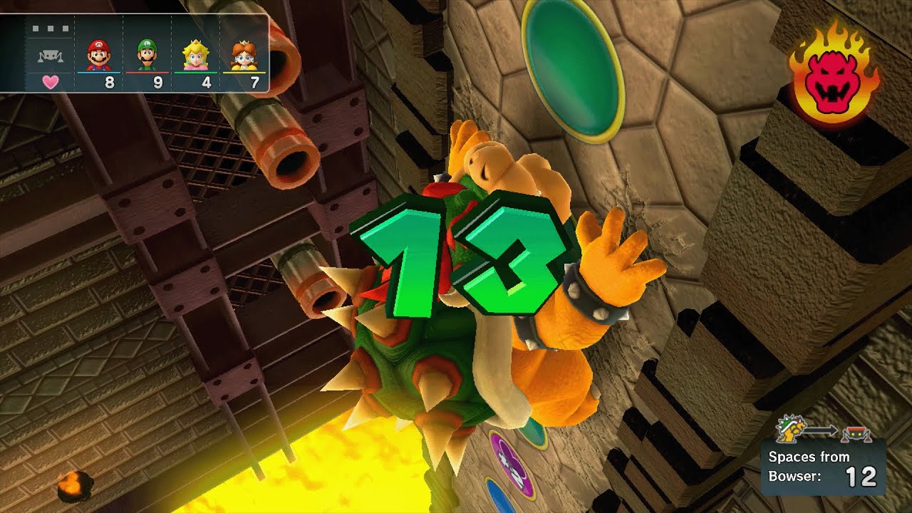 Mario Party 10 - Bowser vs Mario vs Luigi vs Peach vs Daisy - Chaos Castle