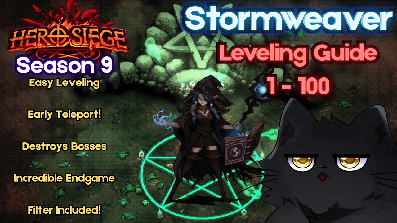 Прокачка Штормвивер с 1 по 100 уровень - Hero Siege Season 9 CatGuide