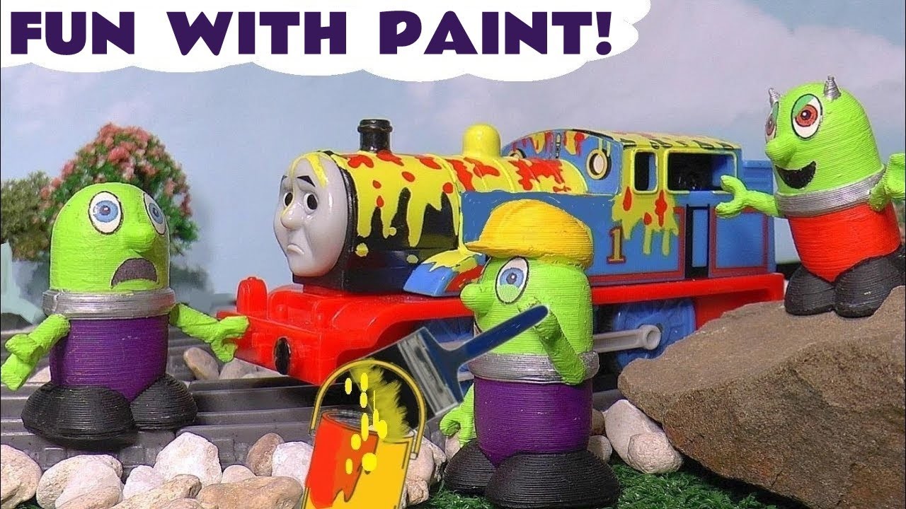 Fix It Funling Paints Toy Trains with the Funny Funlings