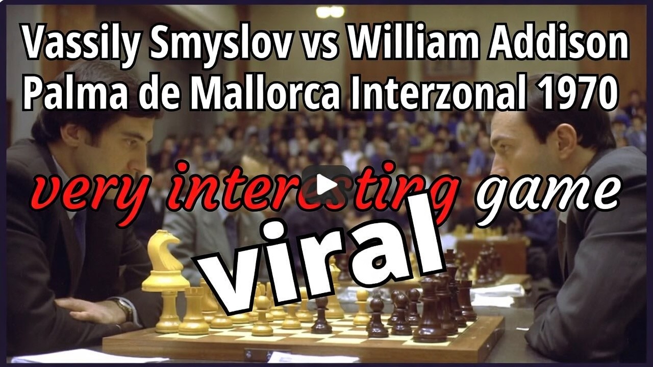 Vassily Smyslov vs. 😱William Addison: The 1970 Palma Masterclass 🔥 #chess #chessgame #chesscom