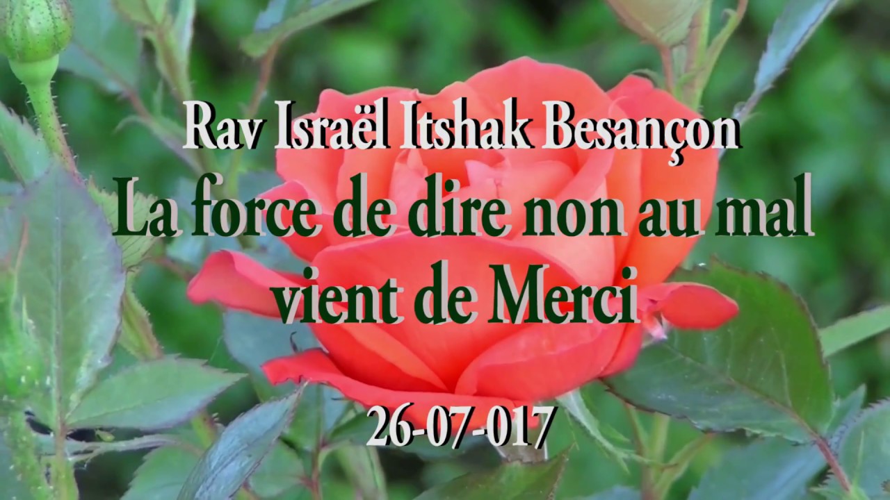 Rav Isaac Besançon : La force de dire 