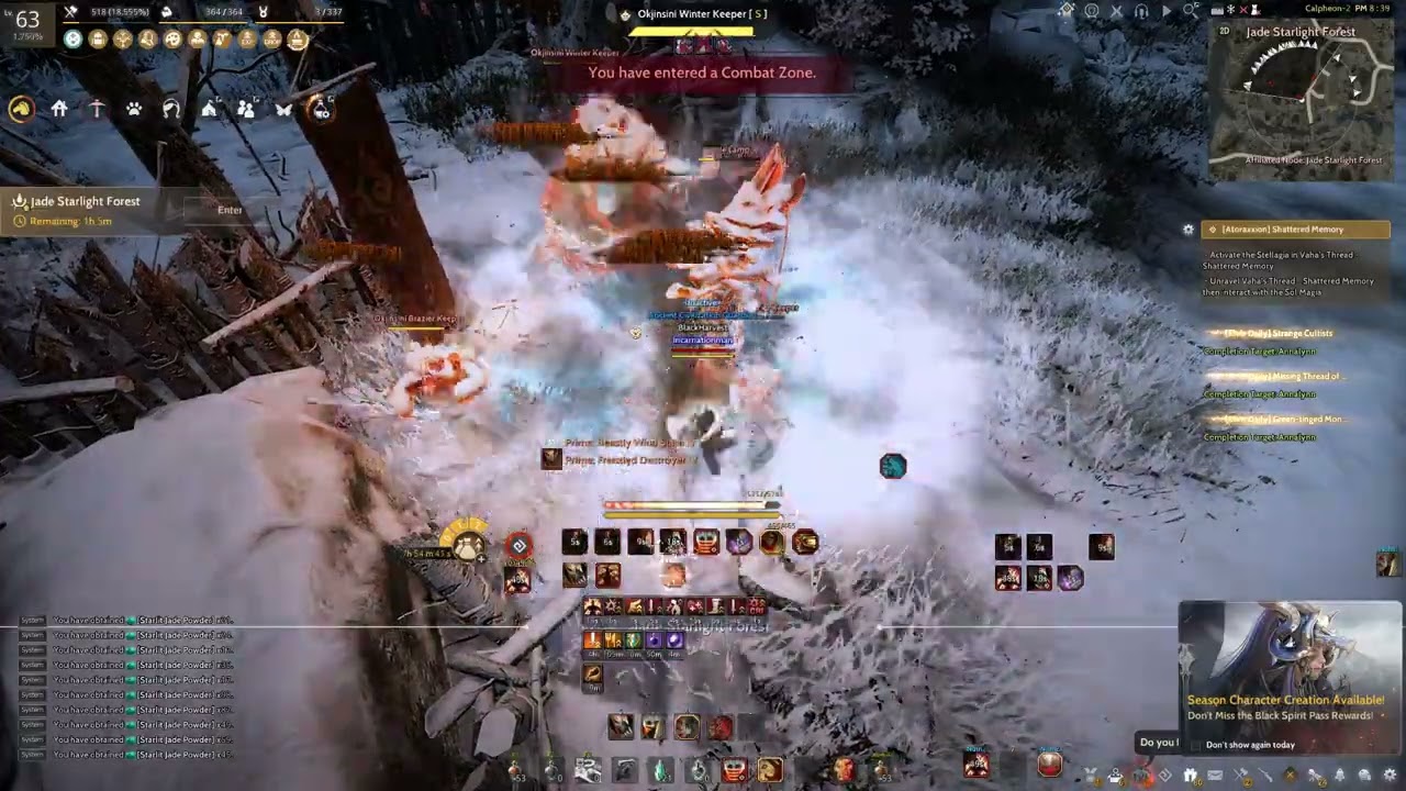 Succession Berserker 285 AP Jade Starlight Forest 19200K/h (Agris+Lvl2)