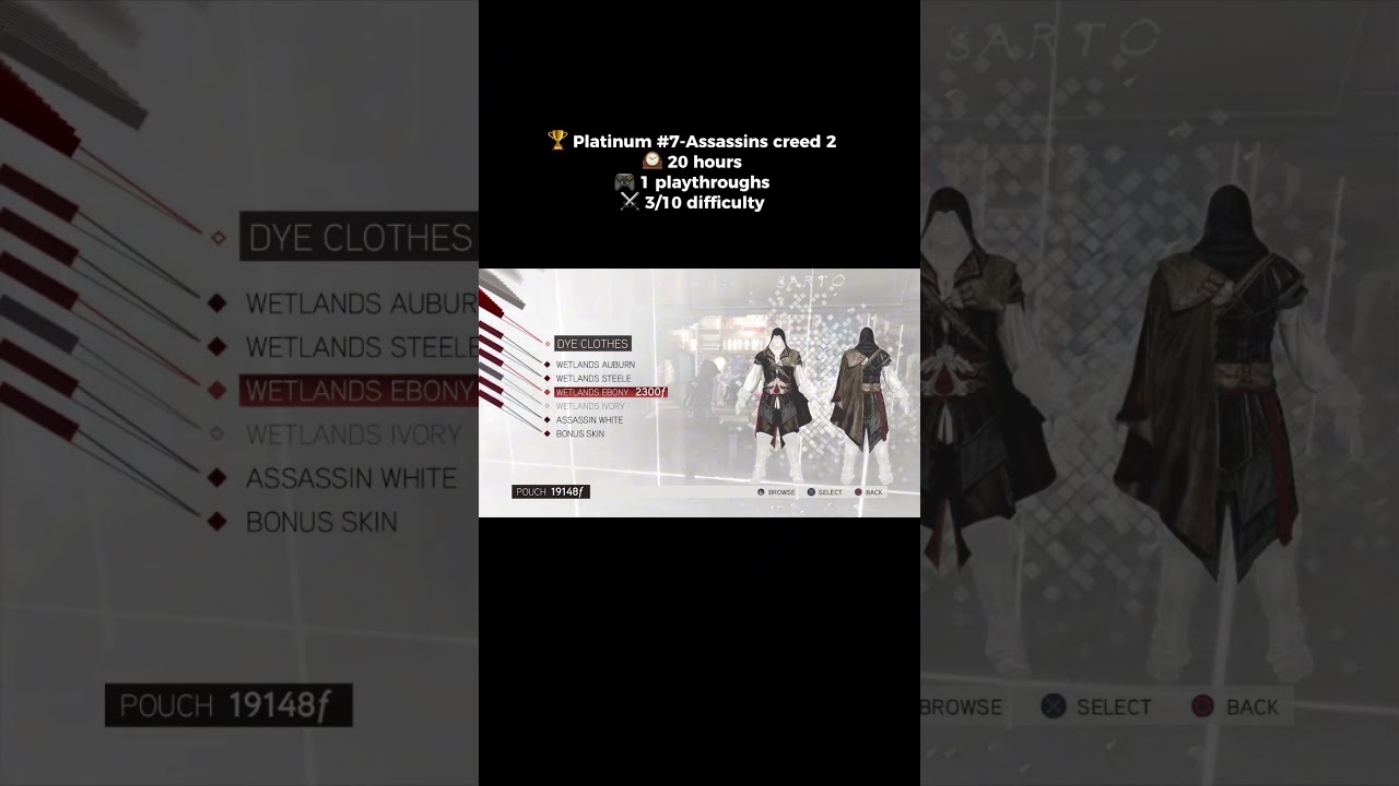 Assassins creed 2 platinum trophy 🏆 