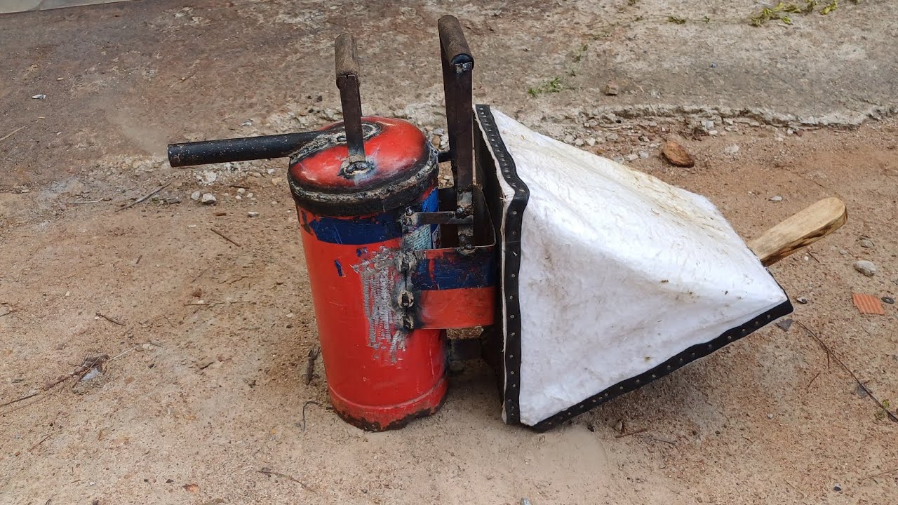Fumigador caseiro com extintor de incendio caseiro parte (2)