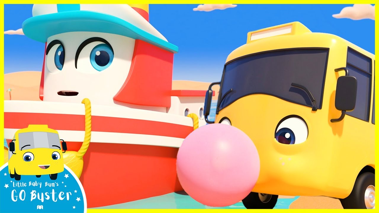 Buster And The Boat Song | Go Buster | Baby Cartoons | Kids Videos | ABCs and 123s