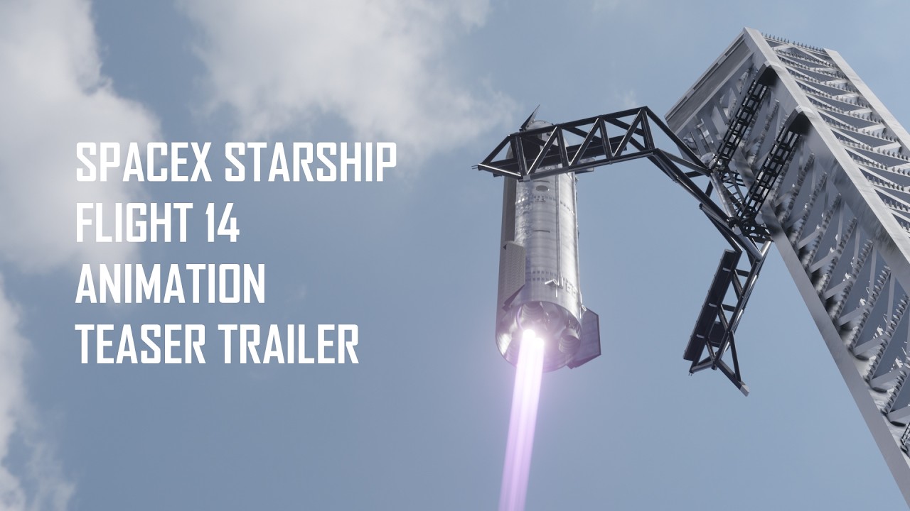 SpaceX Starship Flight 14 (Catch) Animation Teaser Trailer