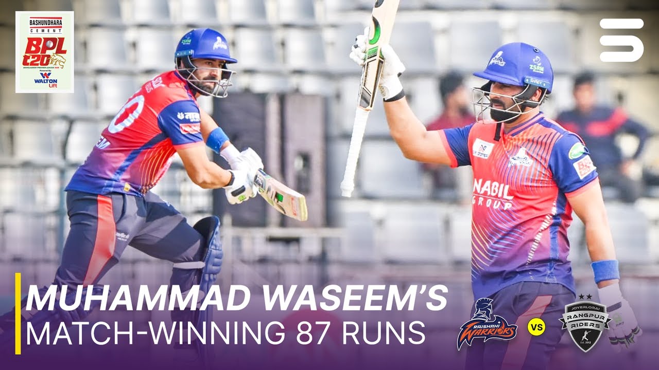 Muhammad Waseem&rsquo;s 87* Run Knock ✨ | Rajshahi Warriors vs Rangpur Riders | M 21 | BPL 2025-26 | M3Z1K
