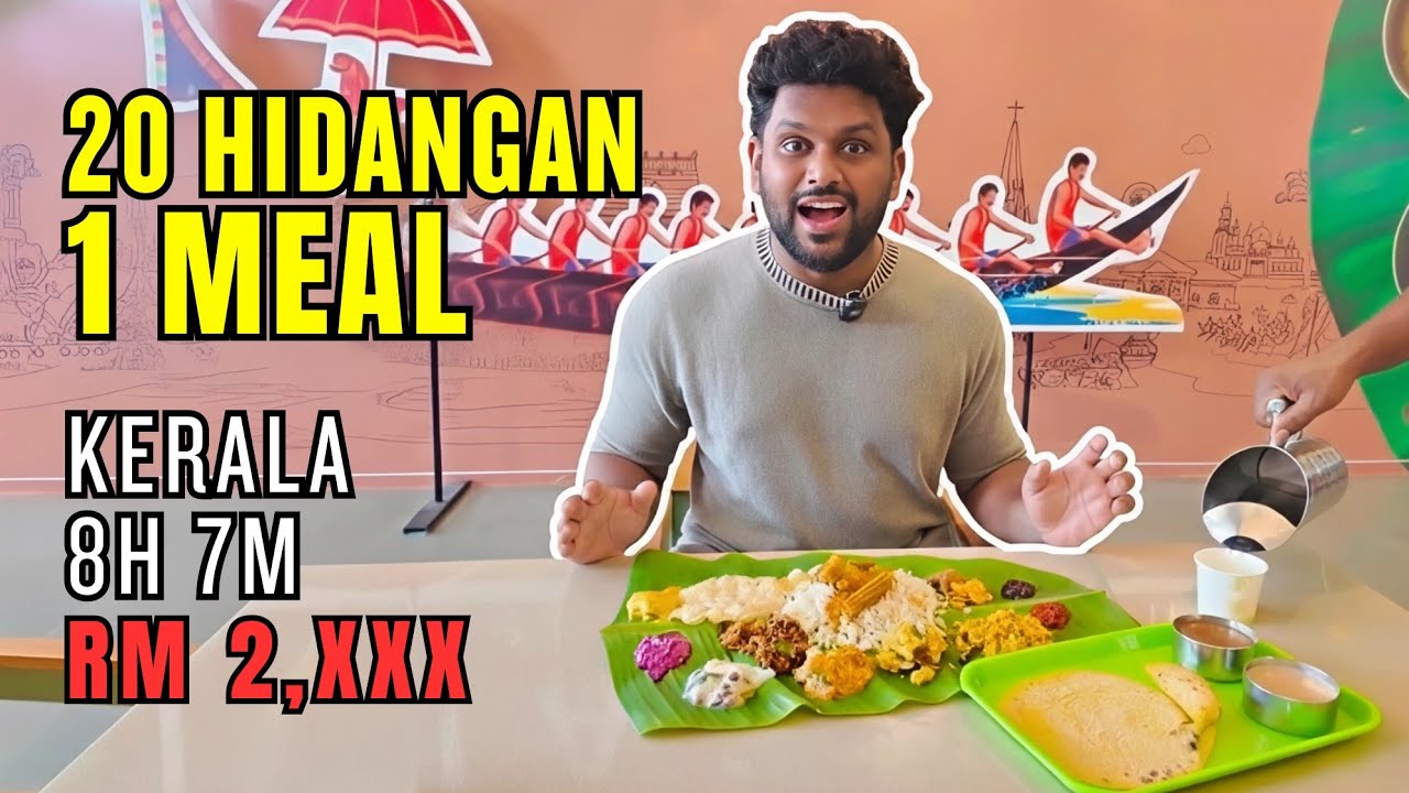 Aku Makan 20 Lauk Sekali Hadap! | Bajet 8 Hari 7 Malam Kerala Tak Masuk Akal - Murah! | India