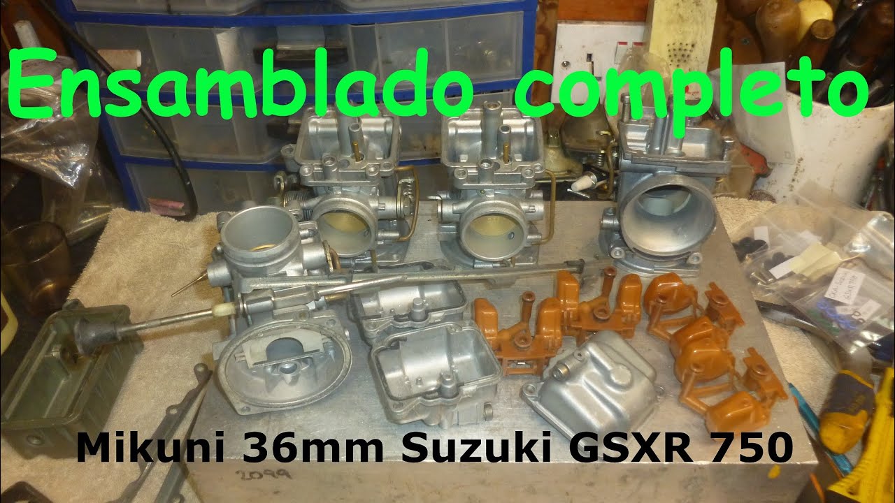 Carburadores Mikuni 36mm para Suzuki GSXR 750. Ensamblaje completo.