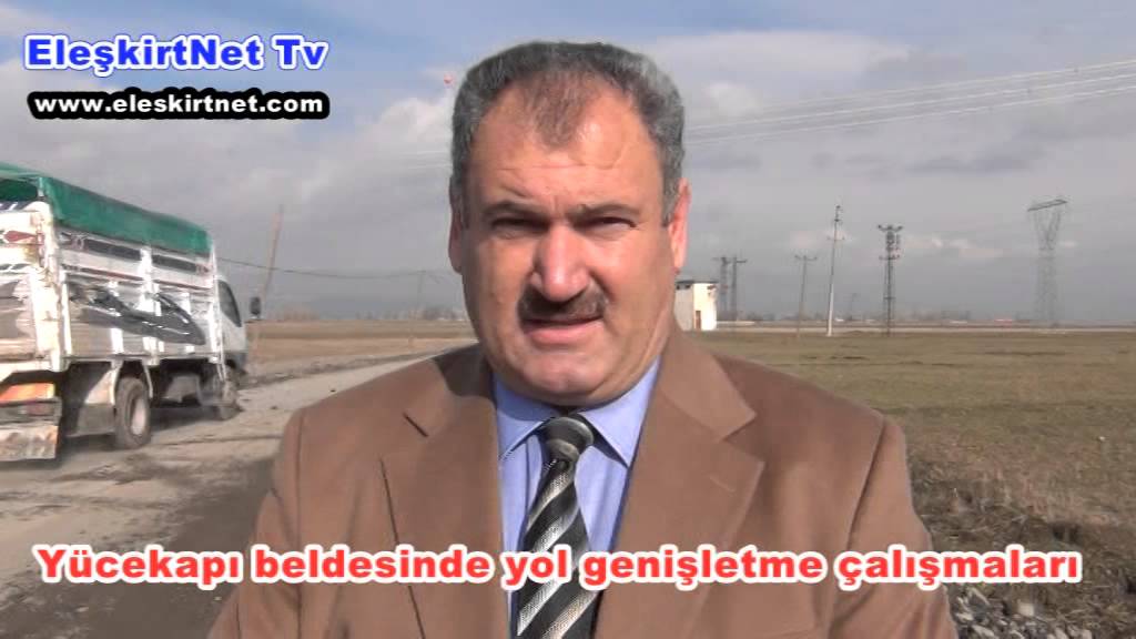 yücekapı beldesinde yol genişletme çalışmaları