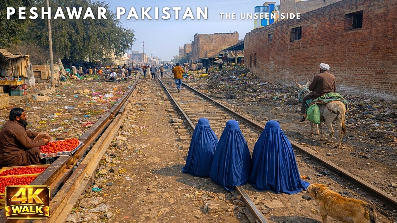 Unseen walk 4k - Exploring Hashtnagri Bazaar: Second-hand Goods & Old City Chaos in 4K With Captions