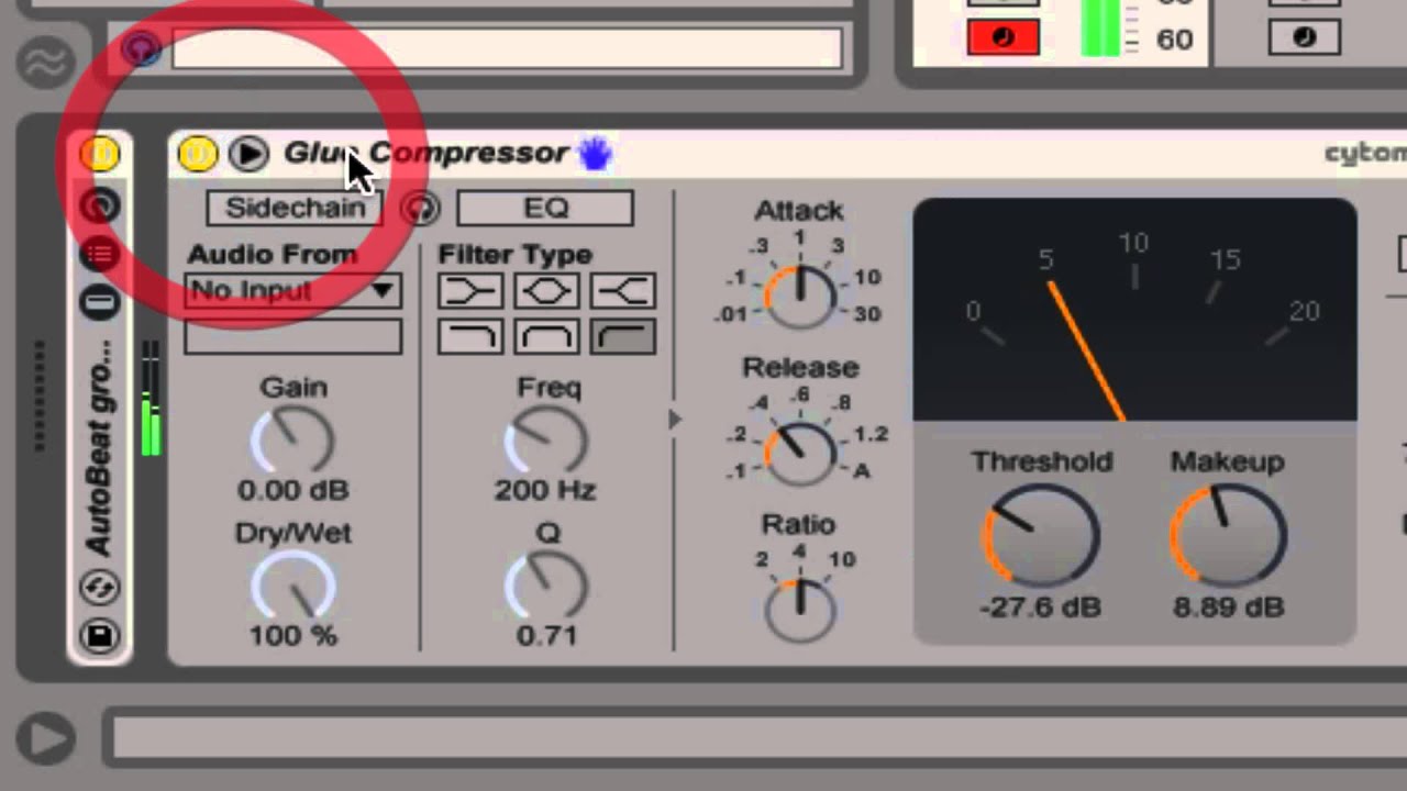 Como usar el Glue Compressor de Ableton Live 9