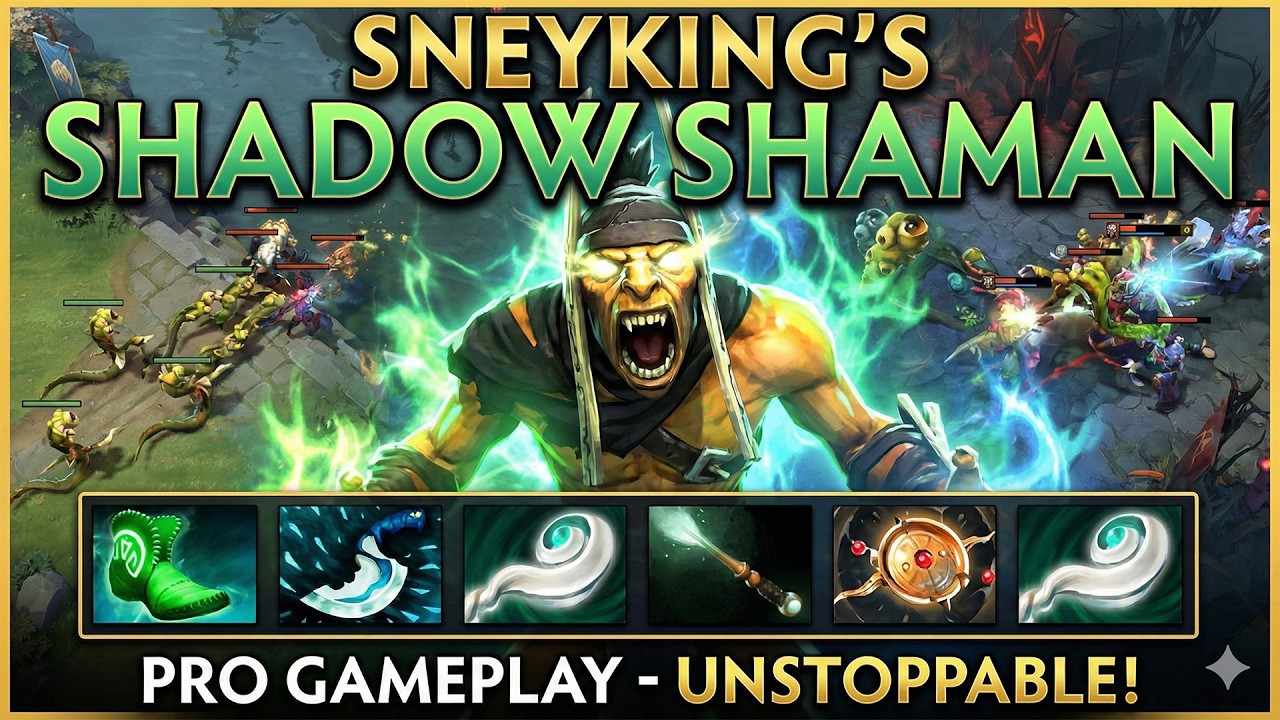 Sneyking's Aggressive Shadow Shaman | 7.40c Pro Replay [Dota Support School]