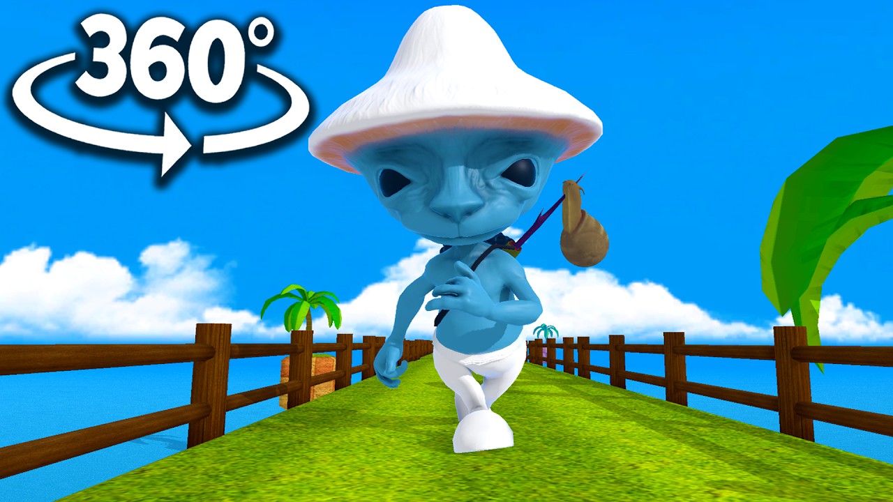 360° Smurf Cat Chase | Scary Animation VR
