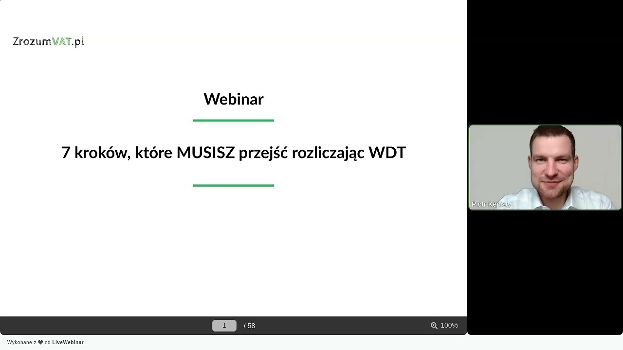 Te 7 kroków MUSISZ przejść rozliczając WDT