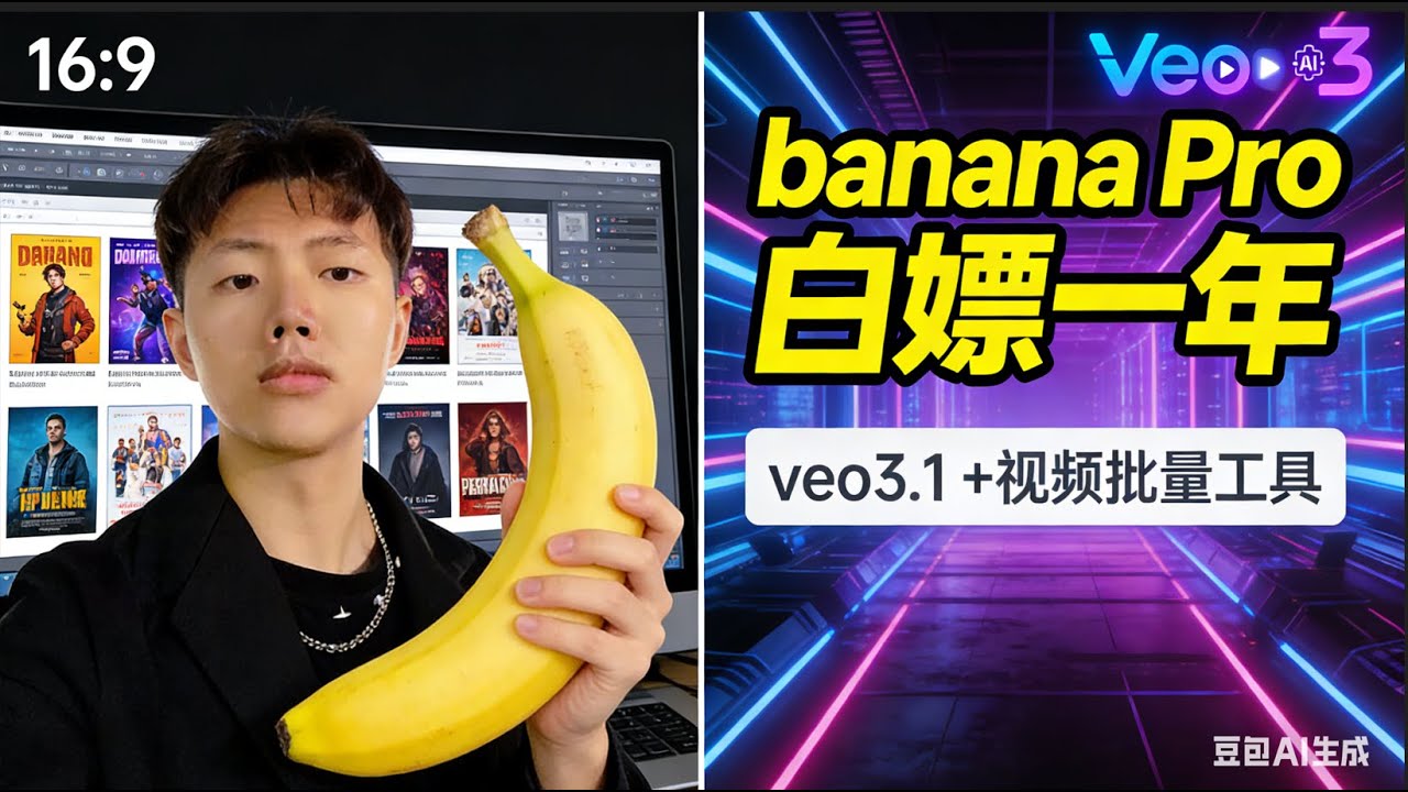 banana Pro白嫖，和批量生成veo3视频工具详细教程#ai视频制作 #aigc #ai视频批量生成 #https #sora2 #veo3#bananapro#AI视频批量生成