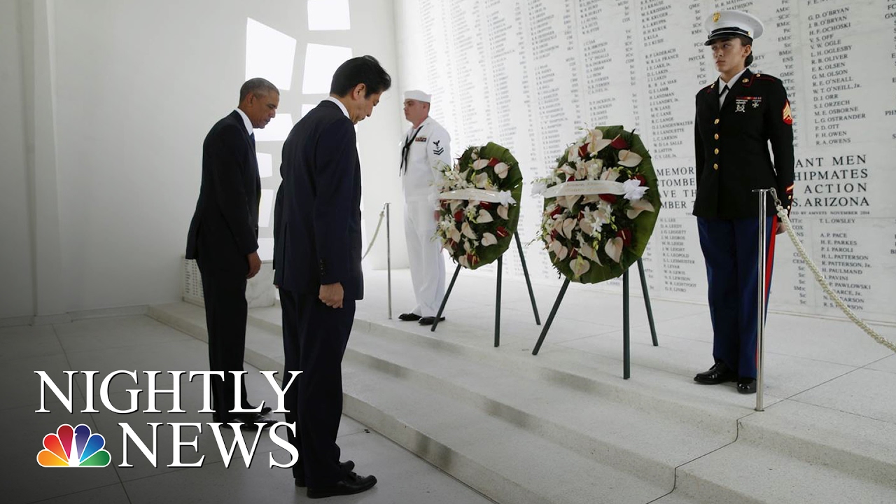 Japanese PM Shinzo Abe Pays Respects At Pearl Harbor Memorial | NBC Nightly News