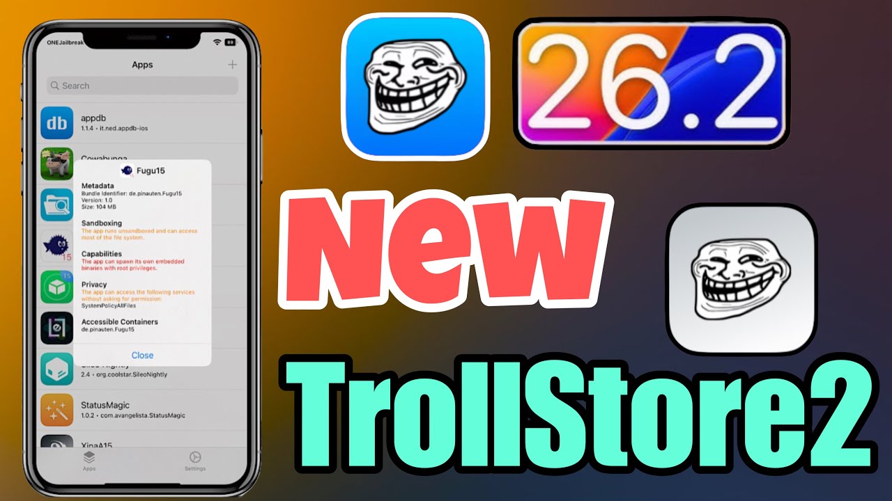 How to install New TrollStore2 on iOS 26.2 - 15 for iPhone/iPad 