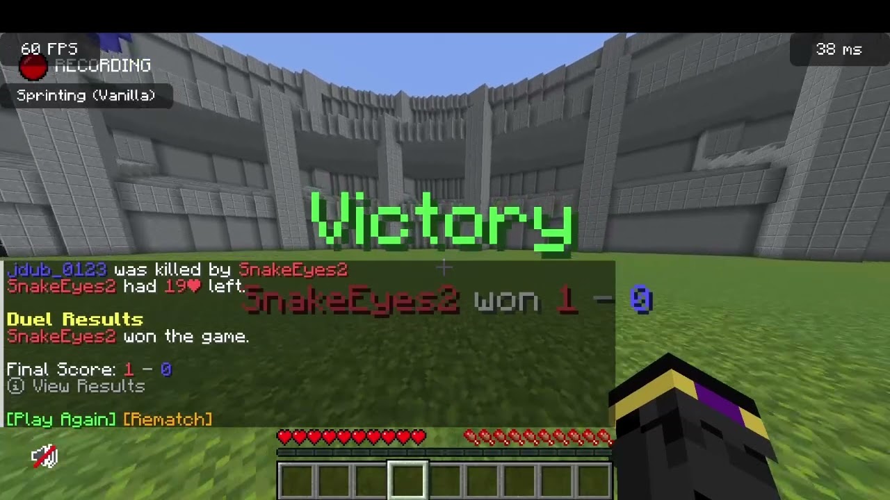 Playing Elytra Spear PVP